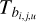 Mathematical equation: ${T_{{b_{i,j,u}}}}$