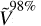 Mathematical equation: ${\tilde V^{98\% }}$