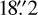 Mathematical equation: $\[18^{\prime \prime}_\cdot2\]$