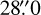 Mathematical equation: $\[28^{\prime \prime}_\cdot0\]$