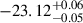 Mathematical equation: $ {-23.12}_{-0.05}^{+0.06} $
