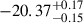 Mathematical equation: $ {-20.37}_{-0.15}^{+0.17} $