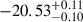 Mathematical equation: $ {-20.53}_{-0.10}^{+0.11} $