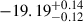 Mathematical equation: $ {-19.19}_{-0.12}^{+0.14} $