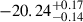 Mathematical equation: $ {-20.24}_{-0.14}^{+0.17} $