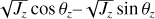 Mathematical equation: $\sqrt {{J_z}} \cos {\theta _z} - \sqrt {{J_z}} \sin {\theta _z}$