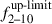 Mathematical equation: $ f_{\text{2--10}}^{\text{up-limit}} $