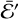 Mathematical equation: $\[\overline{\mathcal{E}}^{\prime}\]$