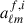 Mathematical equation: $ a^{f,i}_{\ell m} $