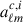 Mathematical equation: $ a^{c,i}_{\ell m} $