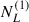 Mathematical equation: $ N_{L}^{(1)} $