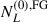 Mathematical equation: $ N_{L}^{(0),\mathrm{FG}} $