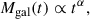 Mathematical equation: $$ \begin{aligned} M_{\rm gal} (t) \propto t^\alpha , \end{aligned} $$