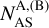 Mathematical equation: $N_{{\rm{AS}}}^{A,({\rm{B}})}$