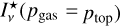 Mathematical equation: $I_v^ * ({p_{{\rm{gas}}}} = {p_{{\rm{top}}}})$