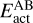 Mathematical equation: $\[E_{\text {act}}^{\mathrm{AB}}\]$