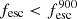 Mathematical equation: $ {f_{\mathrm{esc}}} < {f_{\mathrm{esc}}^{900}} $