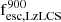 Mathematical equation: $ \mathrm{f}_{\mathrm{esc,LzLCS}}^{900} $