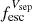 Mathematical equation: $ f_{\rm{esc}}^{V_{\rm{sep}}} $
