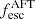Mathematical equation: $ f_{\rm{esc}}^{\rm{AFT}} $