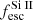 Mathematical equation: $ f_\mathrm{{esc}}^\mathrm{{Si{\small { {\text{ II}}}}}} $