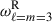 Mathematical equation: $ \omega^{\mathrm{R}}_{\ell=m=3} $