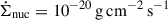 Mathematical equation: $ \dot{\Sigma}_{\mathrm{nuc}} = 10^{-20}\,\mathrm{g}\,\mathrm{cm}^{-2}\,\mathrm{s}^{-1} $