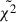 Mathematical equation: $ \tilde{\chi^2} $