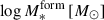 Mathematical equation: $ \log{M_{*}^{\mathrm{form}}\,[M_{\odot}]} $