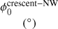 Mathematical equation: $\phi _0^{{\rm{crescent - NW }}}\left( \circ \right)$
