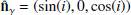 Mathematical equation: $ \mathbf{\hat{n}}_\gamma = (\sin(i), 0, \cos(i)) $