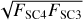 Mathematical equation: $\[\sqrt{F_{\mathrm{SC} 4} F_{\mathrm{SC} 3}}\]$