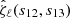 Mathematical equation: $ \hat{\zeta}_{\ell}(s_{12}, s_{13}) $