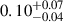 Mathematical equation: $ 0.10^{+0.07}_{-0.04} $