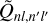Mathematical equation: $\[\tilde{Q}_{n l, n^{\prime} l^{\prime}}\]$