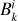 Mathematical equation: $B_k^i$