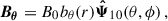 Mathematical equation: $$ \begin{aligned} \boldsymbol{B_\theta }&= B_0b_\theta (r)\boldsymbol{\hat{\Psi }}_{10}(\theta ,\phi )\, , \end{aligned} $$