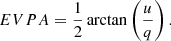 Mathematical equation: $$ \begin{aligned} EVPA=\frac{1}{2}\, \mathrm {arctan}\left(\frac{u}{q}\right). \end{aligned} $$