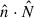 Mathematical equation: $ \hat n\cdot\hat N $