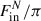 Mathematical equation: $ F_{\rm in}^N/\pi $