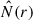Mathematical equation: $ \hat{N}(r) $