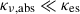 Mathematical equation: $ \kappa _{\nu ,\mathrm{abs}}\ll \kappa _{\rm es} $