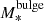 Mathematical equation: $ M_{*}^{\mathrm{bulge}} $