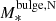 Mathematical equation: $ M_{*}^{\mathrm{bulge, N}} $