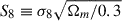 Mathematical equation: $ S_8 \equiv \sigma_8 \sqrt{\Omega_m / 0.3} $