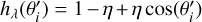 Mathematical equation: ${h_\lambda }(\theta _i^\prime ) = 1 - \eta + \eta \cos (\theta _i^\prime )$
