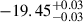 Mathematical equation: $ -19.45^{+0.03}_{-0.03} $