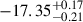Mathematical equation: $ -17.35^{+0.17}_{-0.21} $