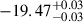 Mathematical equation: $ -19.47^{+0.03}_{-0.03} $