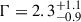 Mathematical equation: $ \Gamma = 2.3^{+1.1}_{-0.9} $